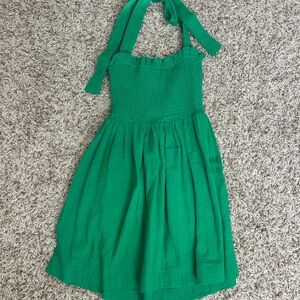 Princess Polly Green Halter Tie Top Mini Dress Size 2!